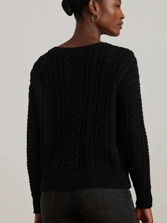 NWT Ralph Lauren Cable-Knit Cotton-Blend Sweater - Picture 3 of 8